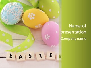 Easter Easter Eggs Wood PowerPoint Template