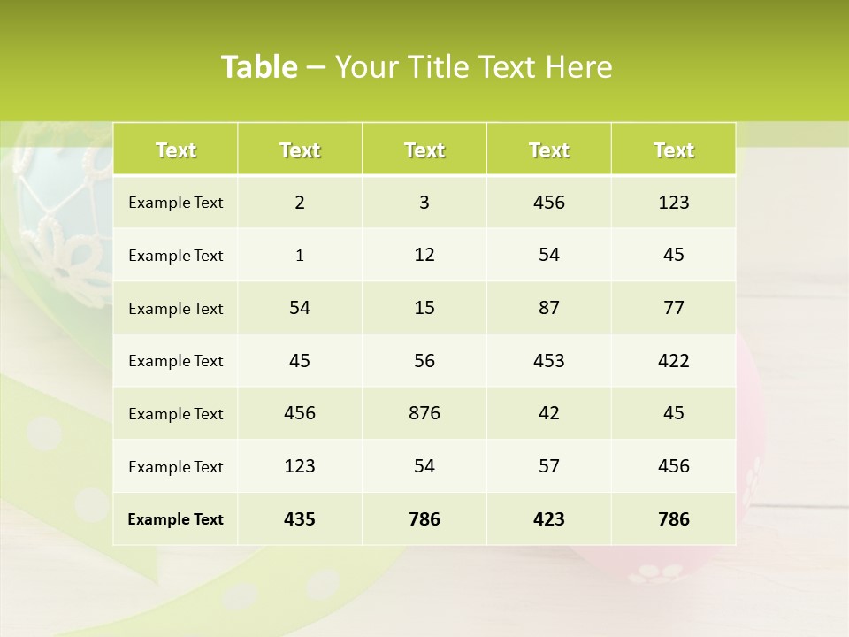 Easter Easter Eggs Wood PowerPoint Template
