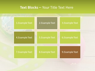 Easter Easter Eggs Wood PowerPoint Template