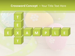 Easter Easter Eggs Wood PowerPoint Template