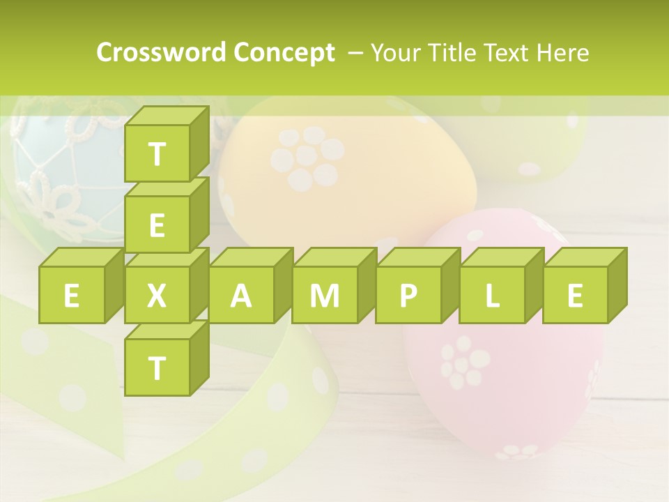 Easter Easter Eggs Wood PowerPoint Template