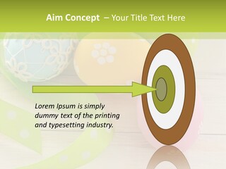 Easter Easter Eggs Wood PowerPoint Template