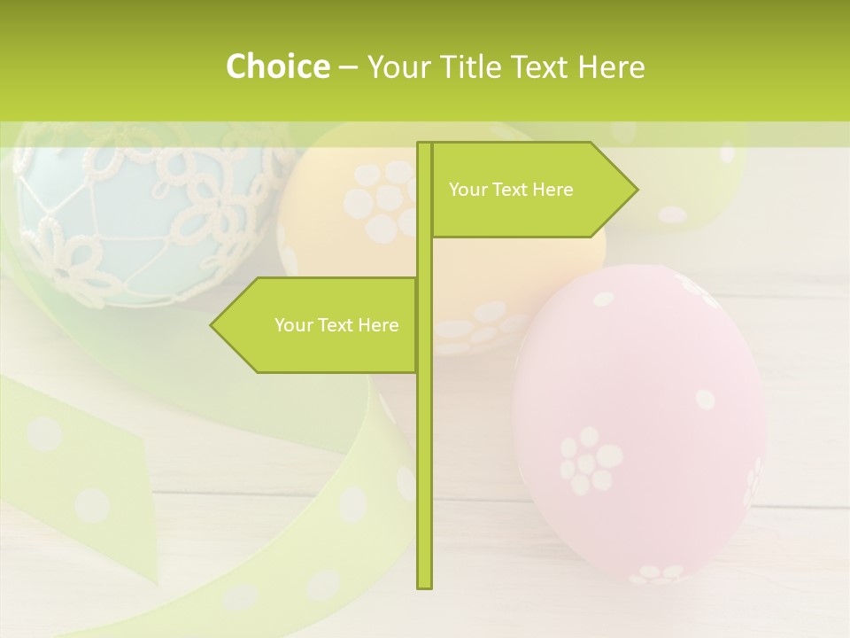 Easter Easter Eggs Wood PowerPoint Template