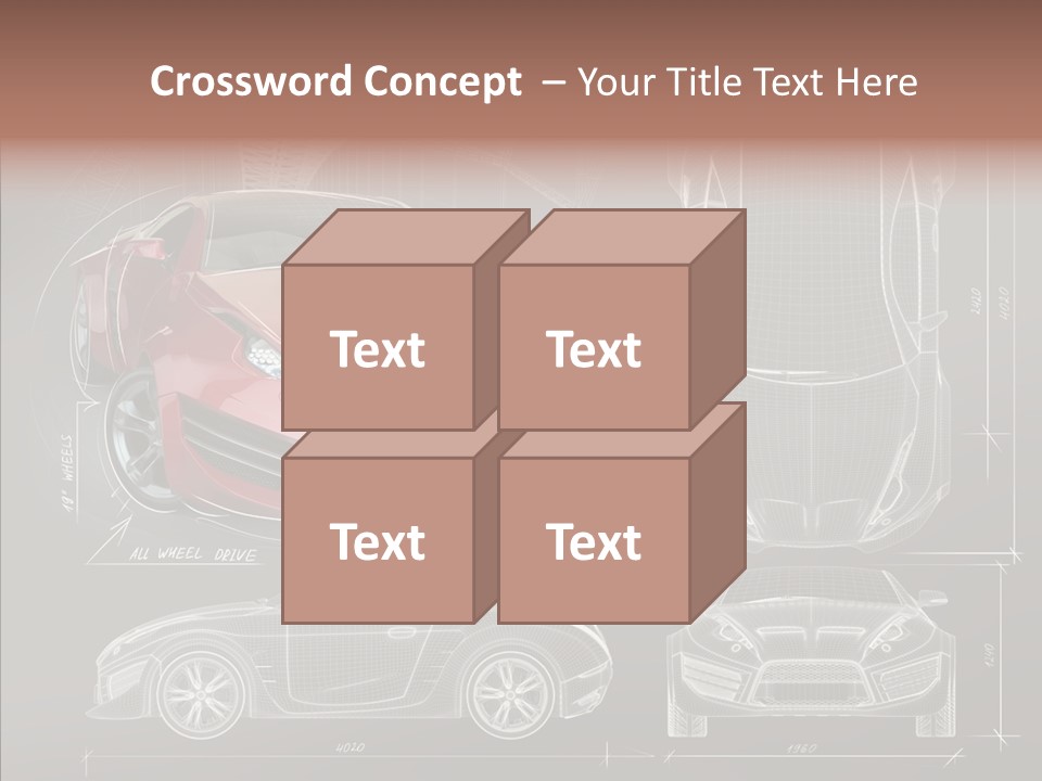 Front Transportation Concept Car PowerPoint Template