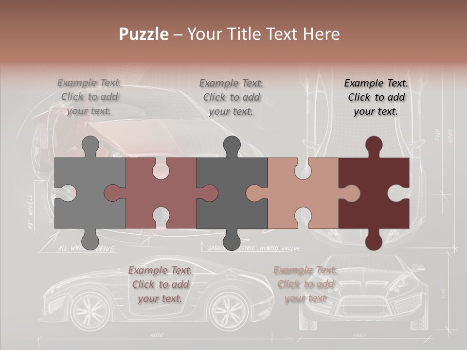 Front Transportation Concept Car PowerPoint Template