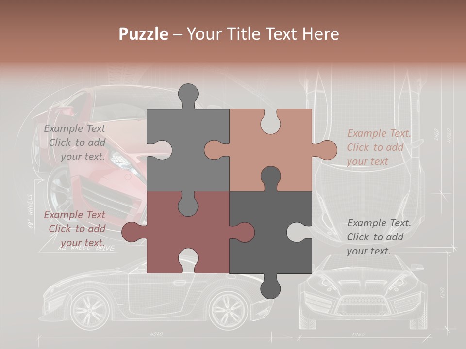 Front Transportation Concept Car PowerPoint Template