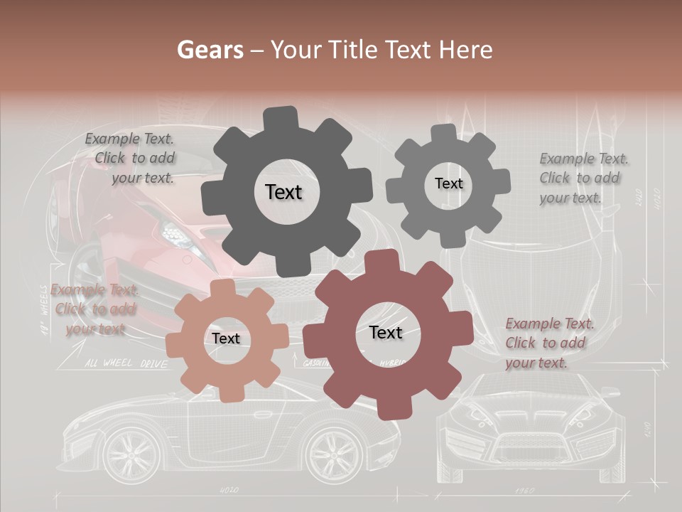 Front Transportation Concept Car PowerPoint Template