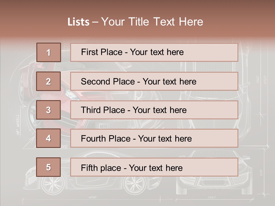 Front Transportation Concept Car PowerPoint Template