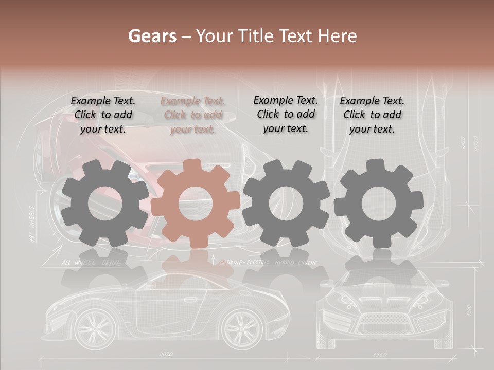 Front Transportation Concept Car PowerPoint Template