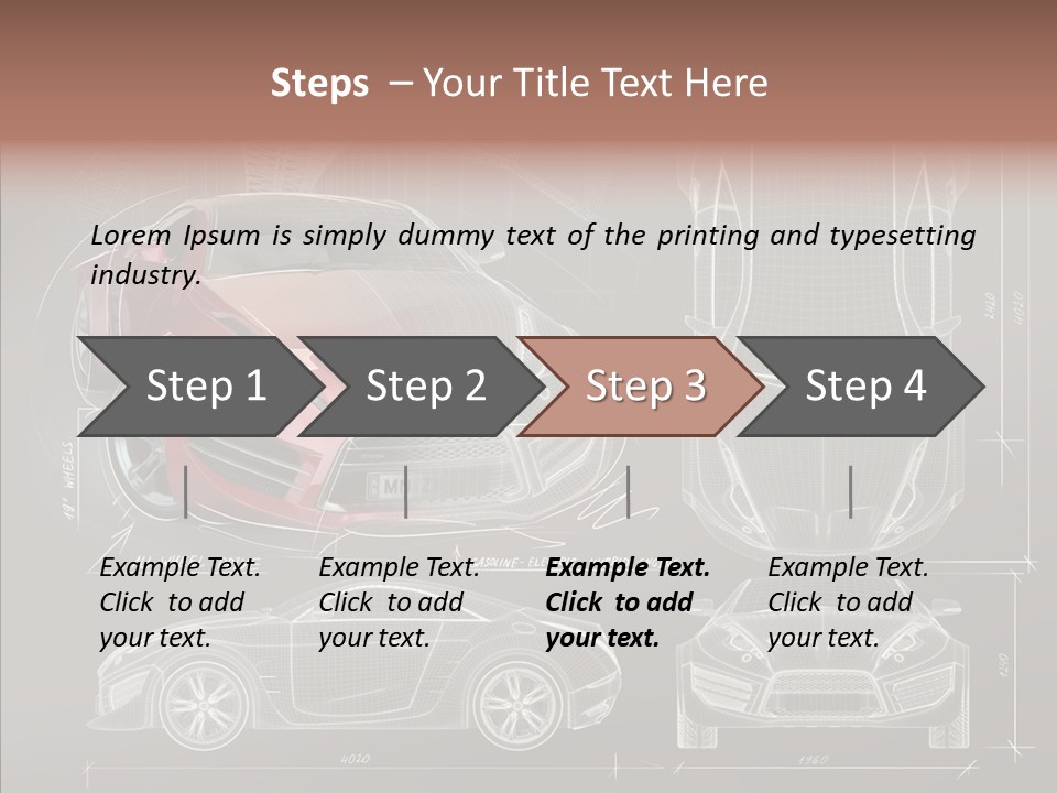 Front Transportation Concept Car PowerPoint Template