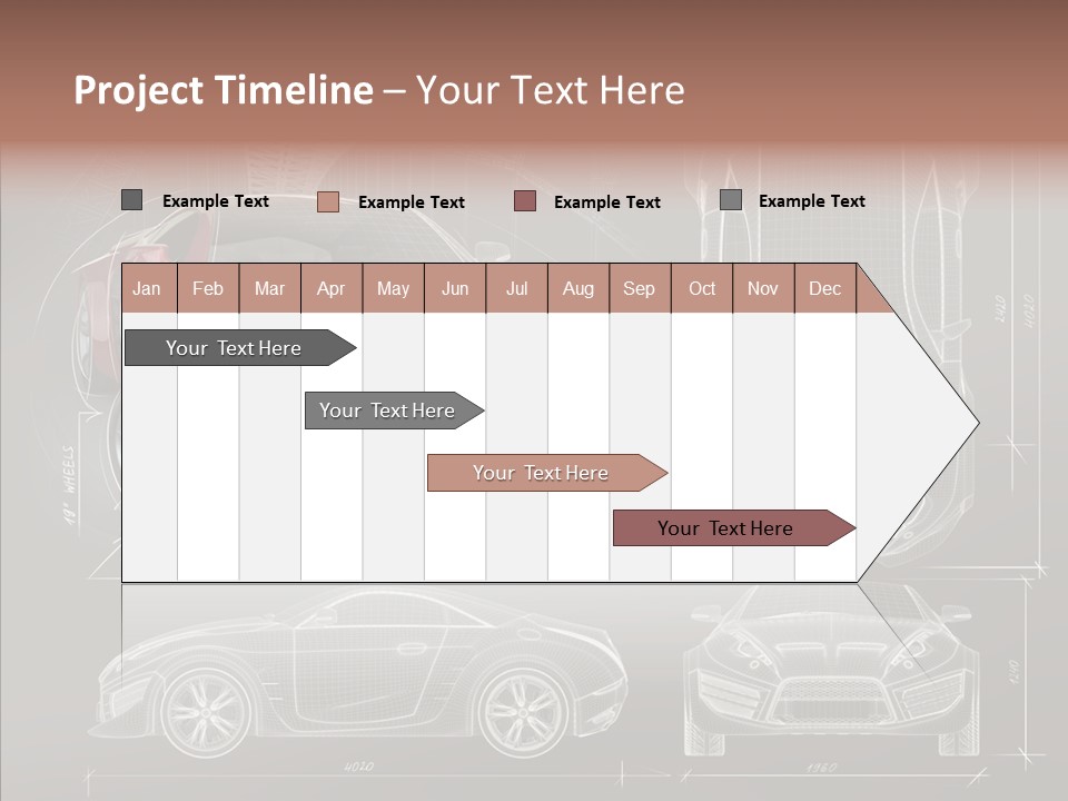 Front Transportation Concept Car PowerPoint Template