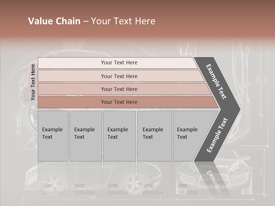 Front Transportation Concept Car PowerPoint Template