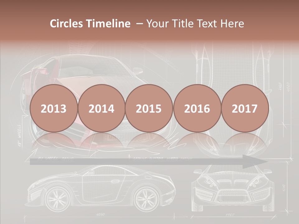 Front Transportation Concept Car PowerPoint Template