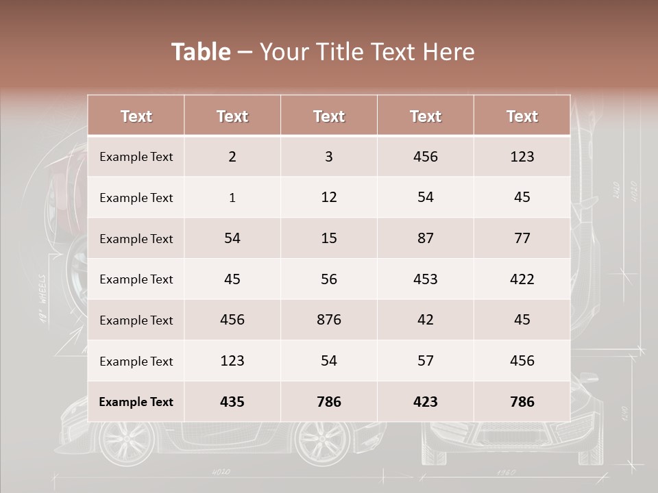 Front Transportation Concept Car PowerPoint Template
