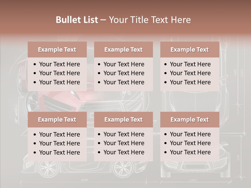 Front Transportation Concept Car PowerPoint Template