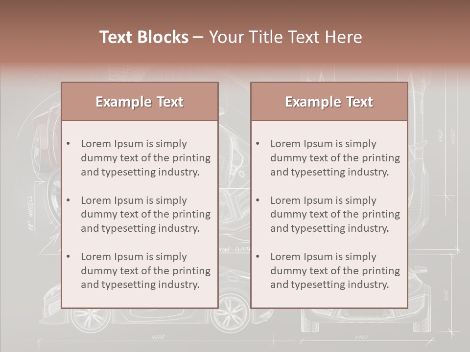 Front Transportation Concept Car PowerPoint Template