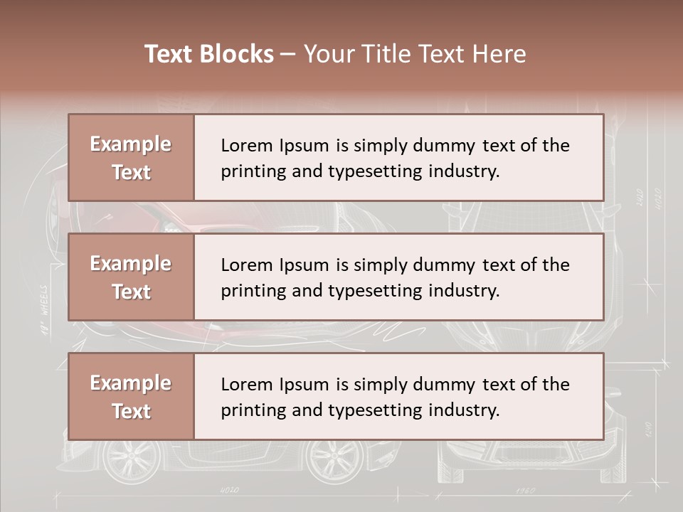 Front Transportation Concept Car PowerPoint Template