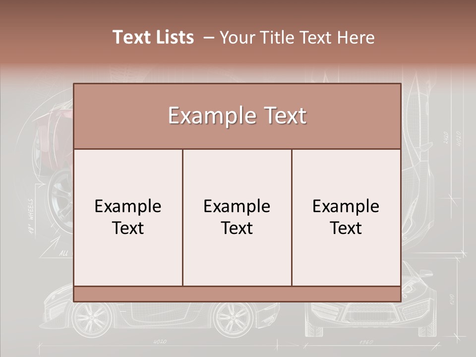 Front Transportation Concept Car PowerPoint Template