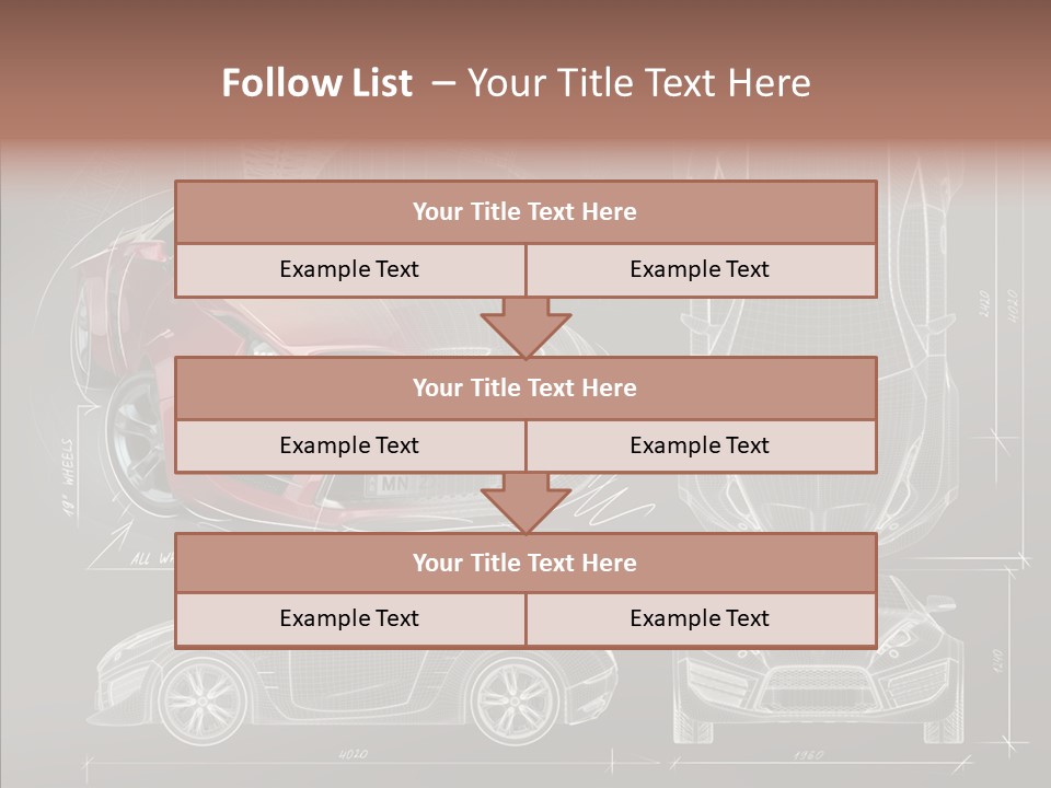 Front Transportation Concept Car PowerPoint Template