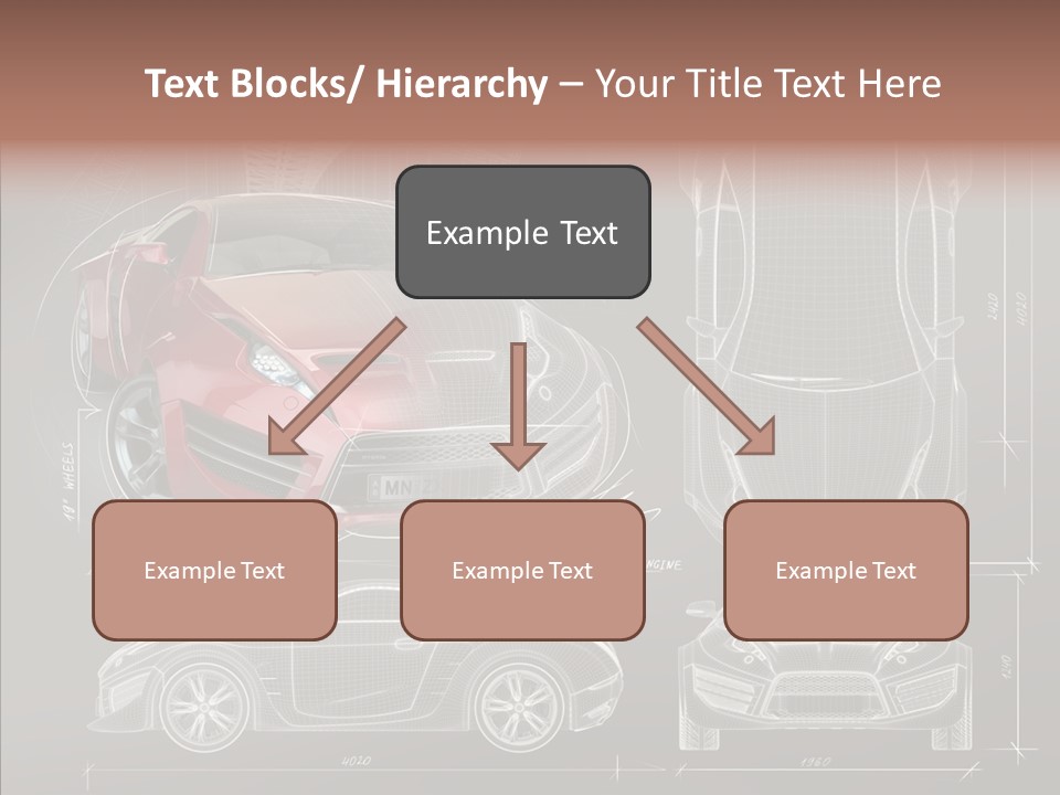 Front Transportation Concept Car PowerPoint Template