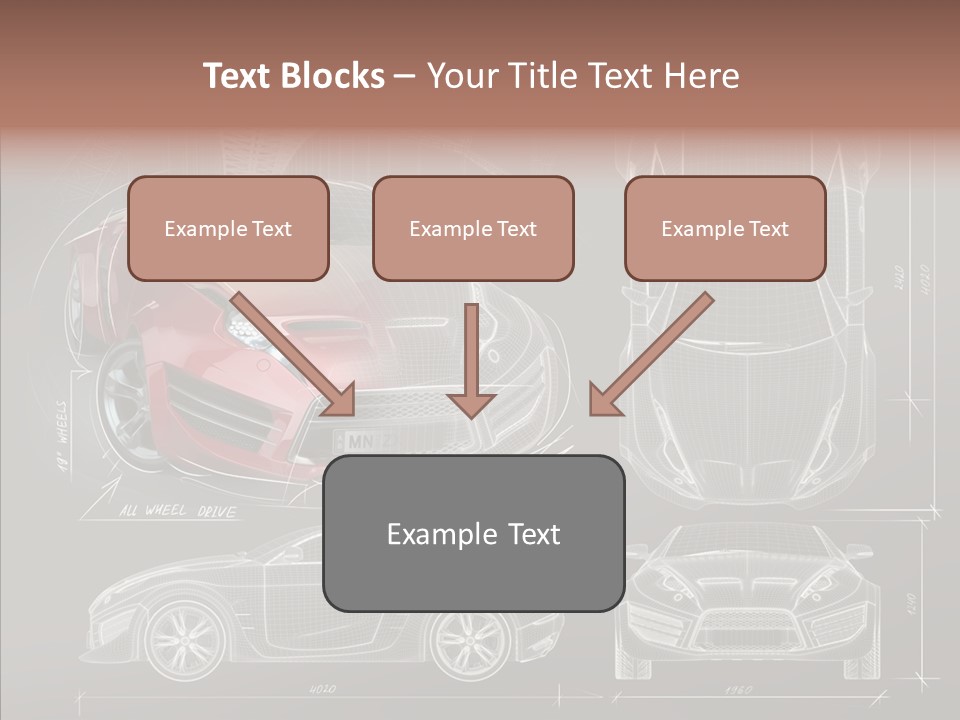 Front Transportation Concept Car PowerPoint Template