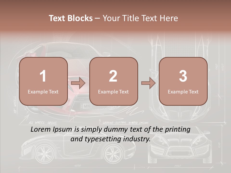 Front Transportation Concept Car PowerPoint Template