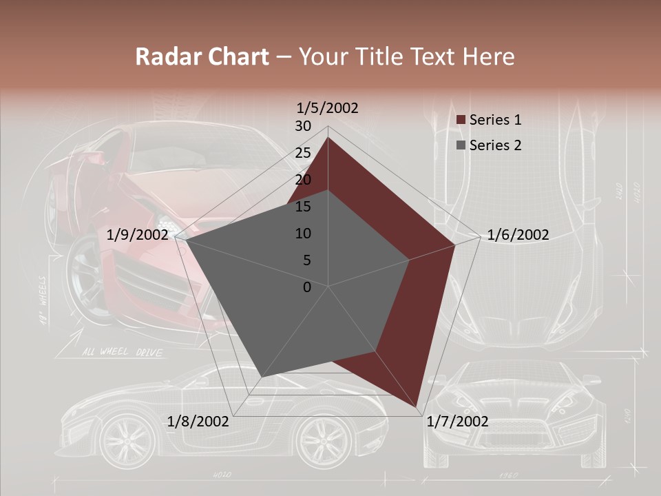 Front Transportation Concept Car PowerPoint Template