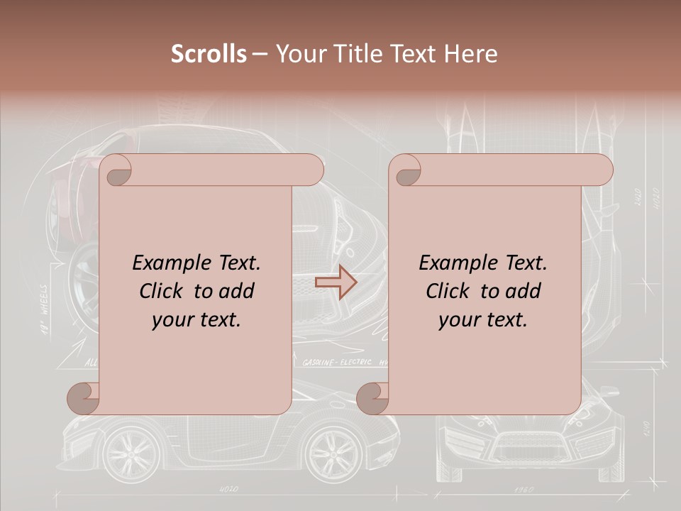 Front Transportation Concept Car PowerPoint Template