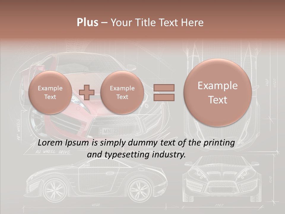 Front Transportation Concept Car PowerPoint Template