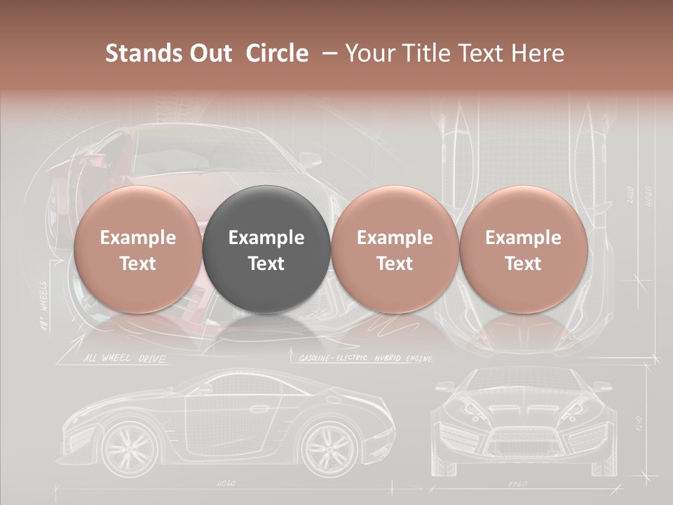Front Transportation Concept Car PowerPoint Template