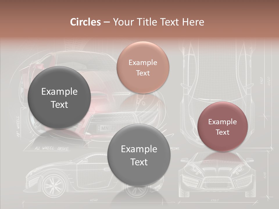 Front Transportation Concept Car PowerPoint Template