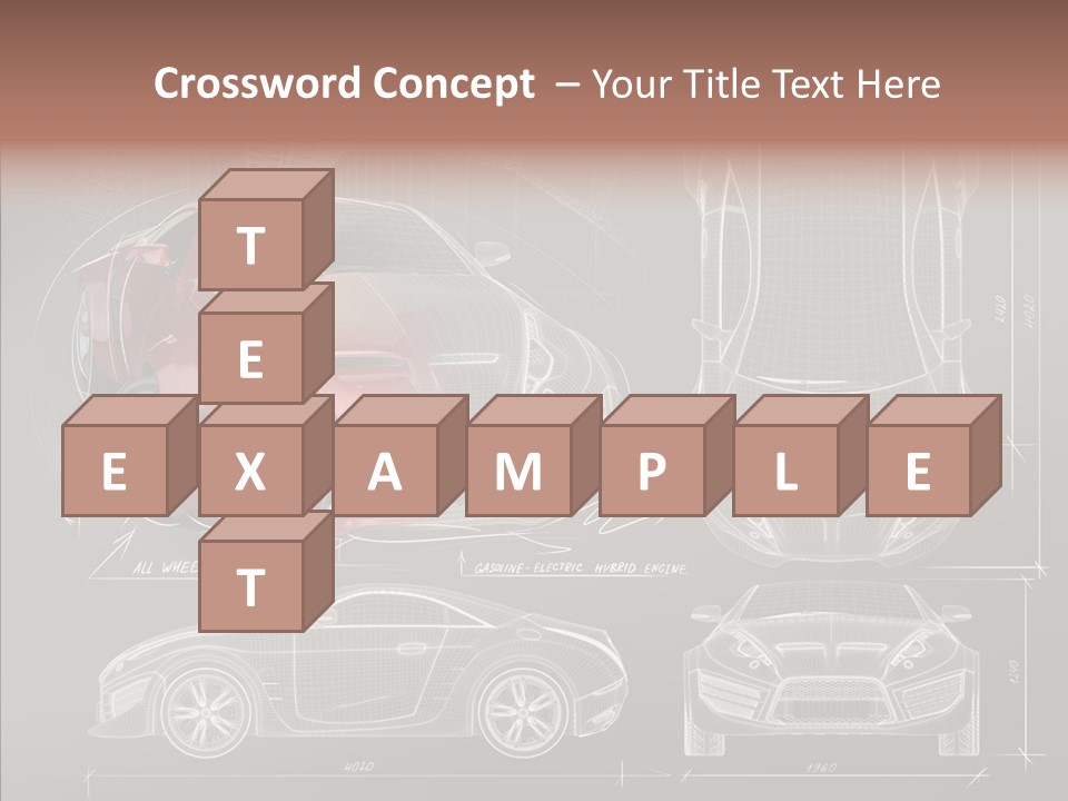 Front Transportation Concept Car PowerPoint Template