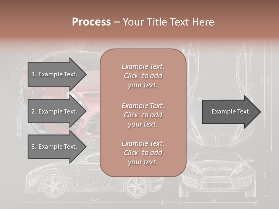 Front Transportation Concept Car PowerPoint Template