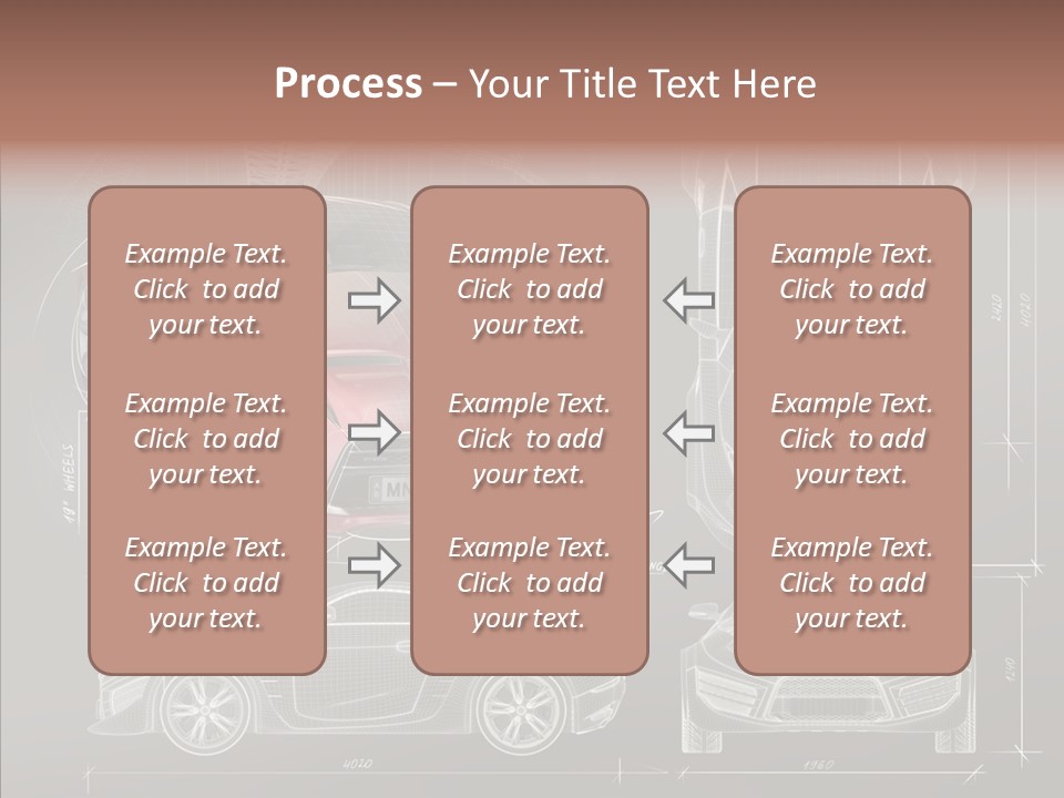 Front Transportation Concept Car PowerPoint Template