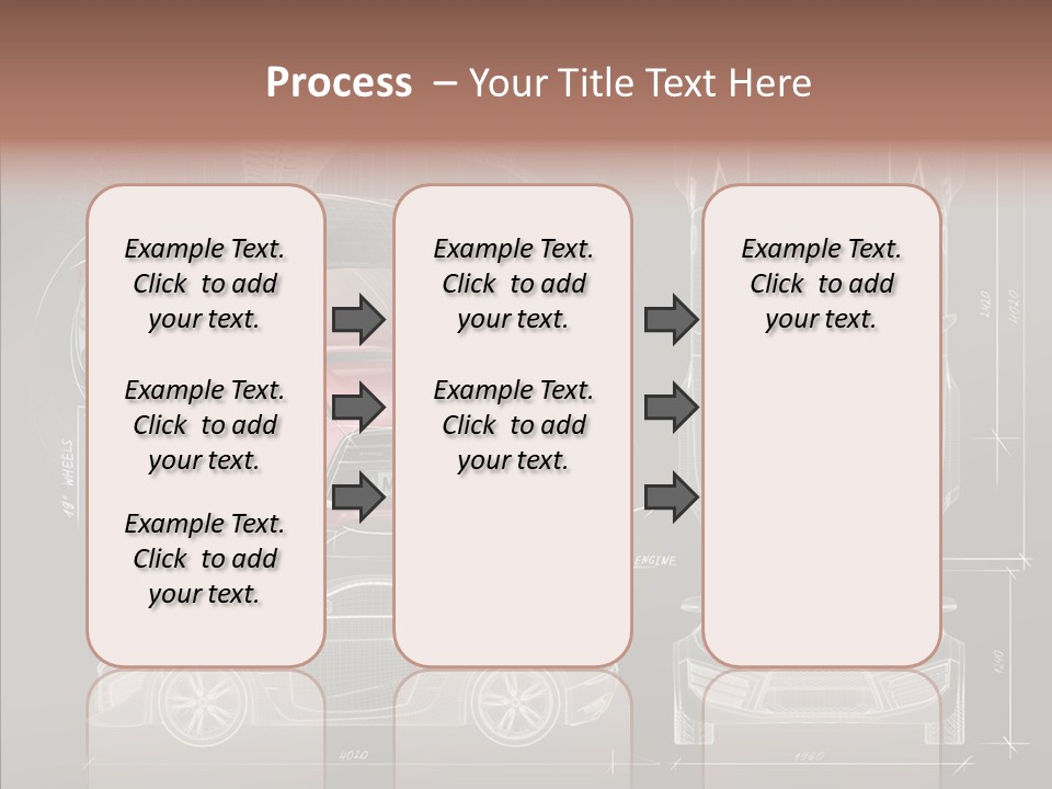 Front Transportation Concept Car PowerPoint Template