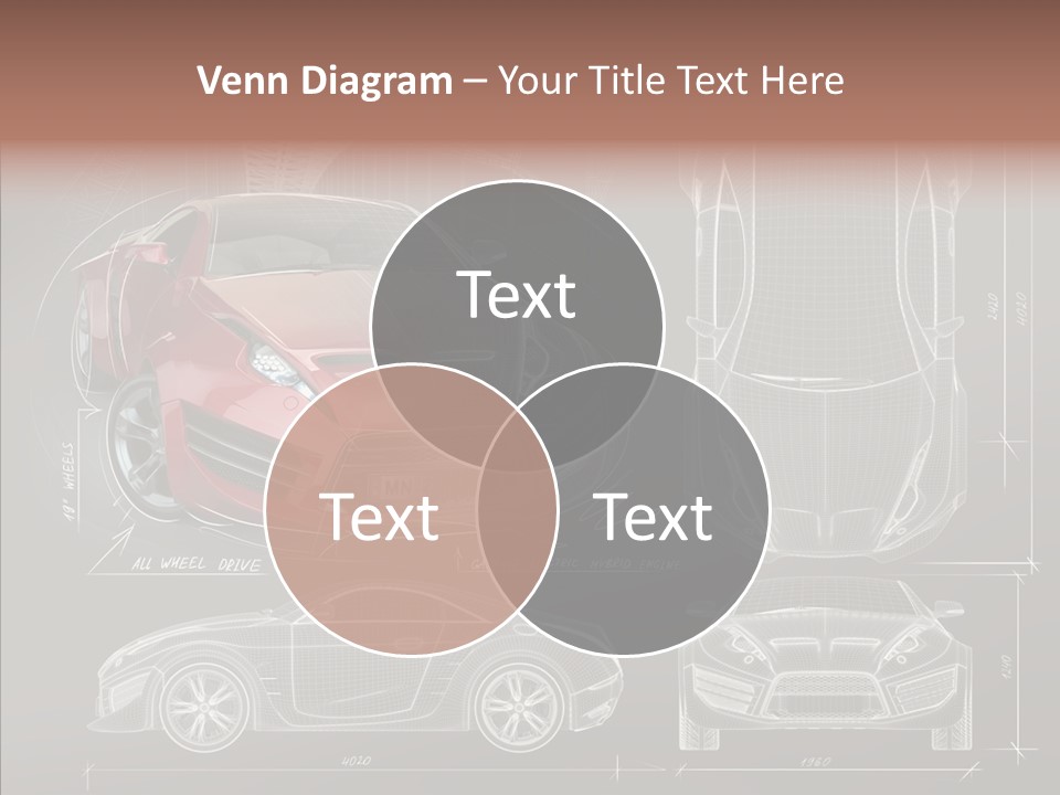 Front Transportation Concept Car PowerPoint Template