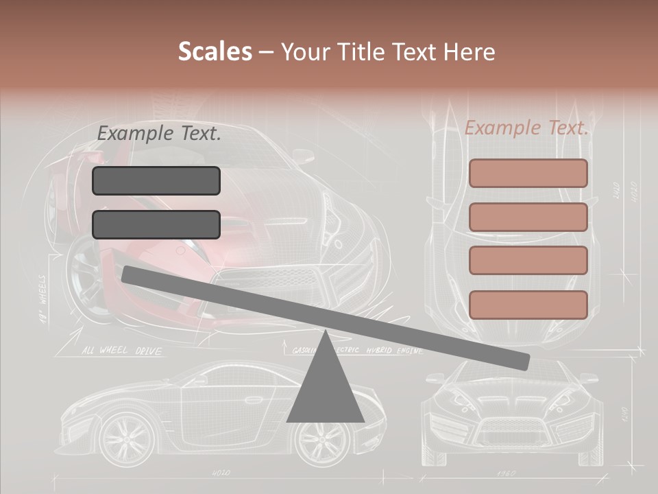 Front Transportation Concept Car PowerPoint Template