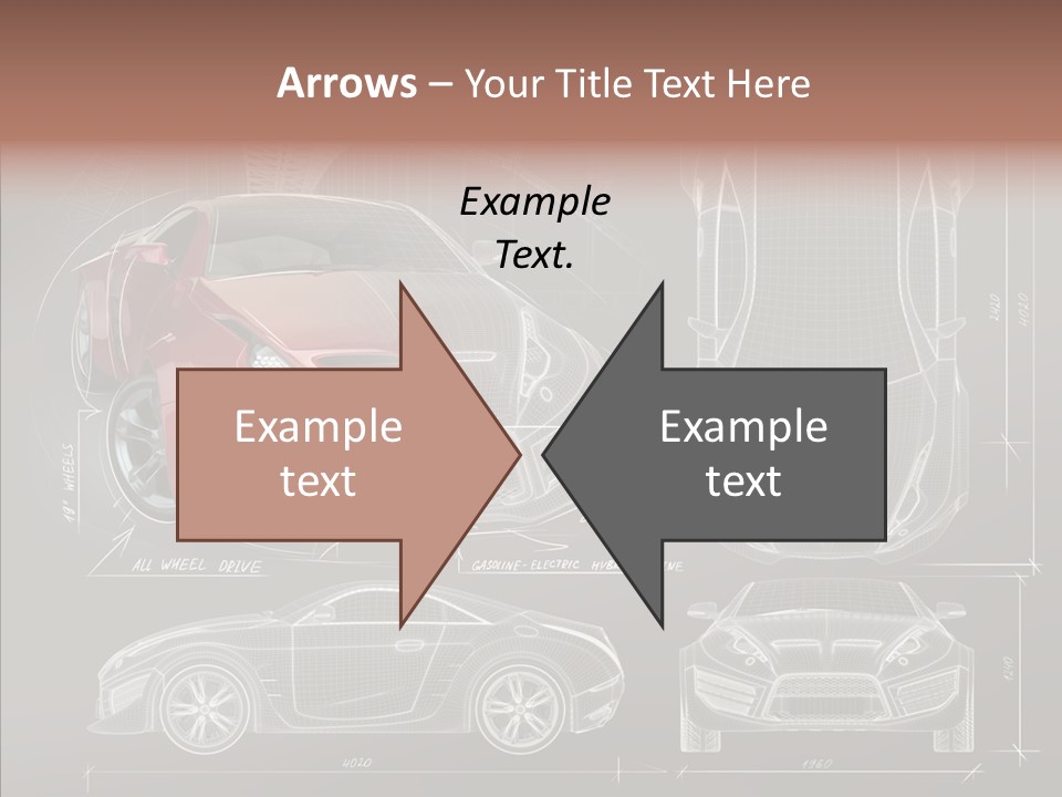Front Transportation Concept Car PowerPoint Template