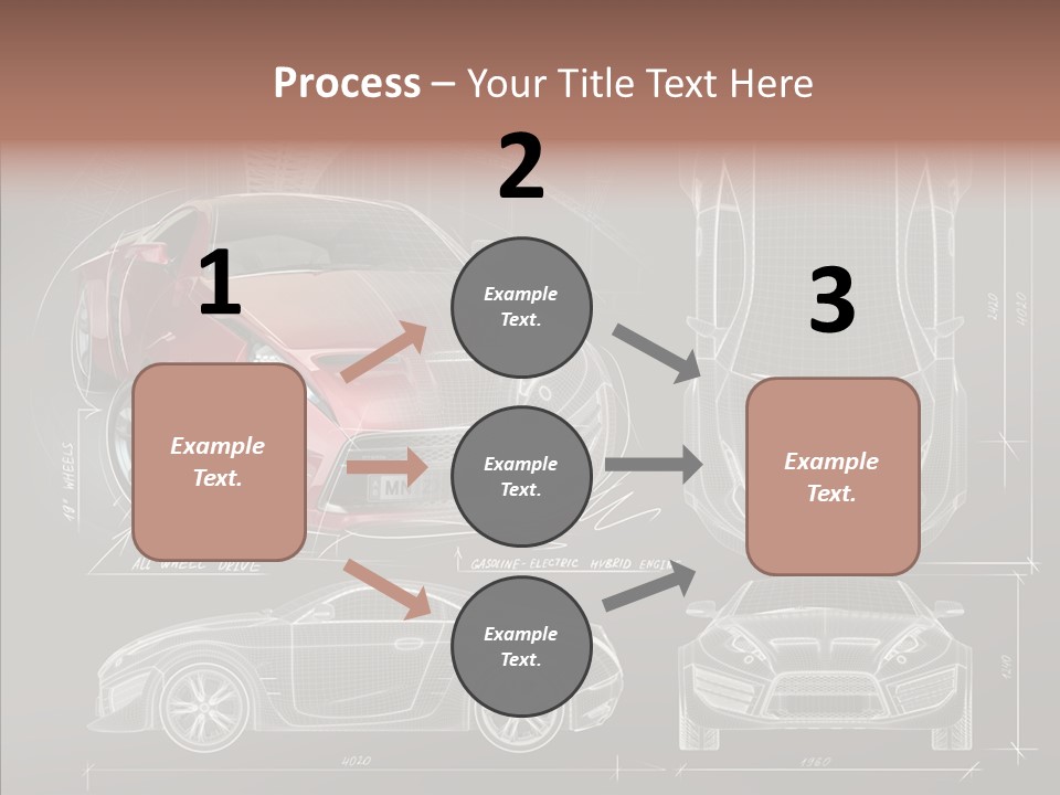 Front Transportation Concept Car PowerPoint Template