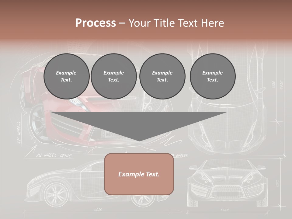 Front Transportation Concept Car PowerPoint Template