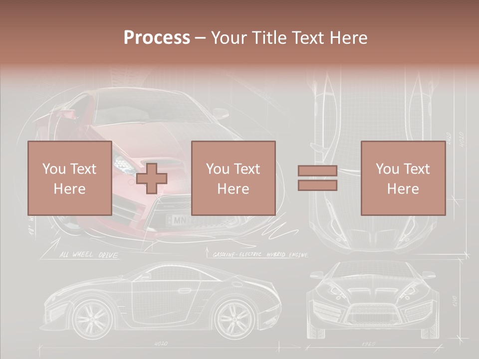 Front Transportation Concept Car PowerPoint Template