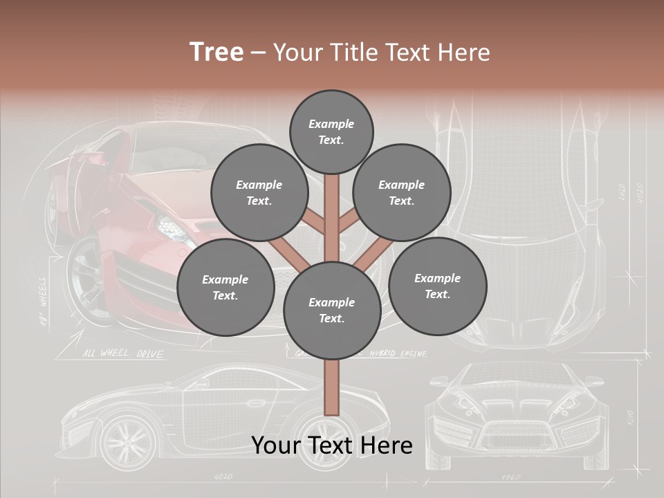 Front Transportation Concept Car PowerPoint Template
