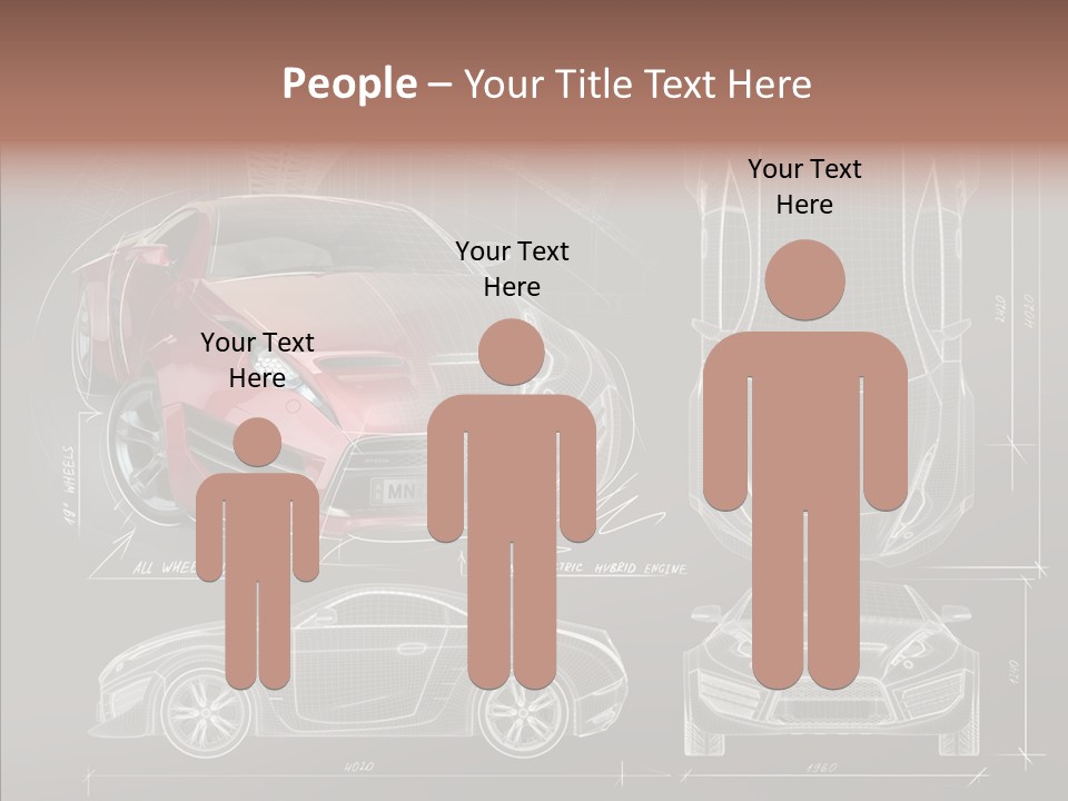 Front Transportation Concept Car PowerPoint Template