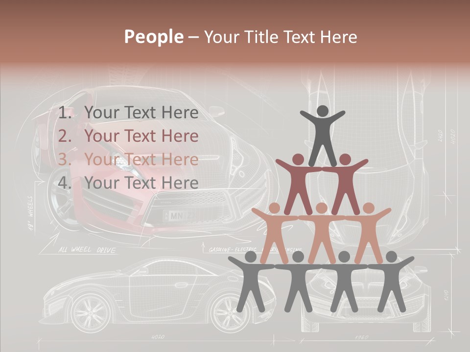 Front Transportation Concept Car PowerPoint Template