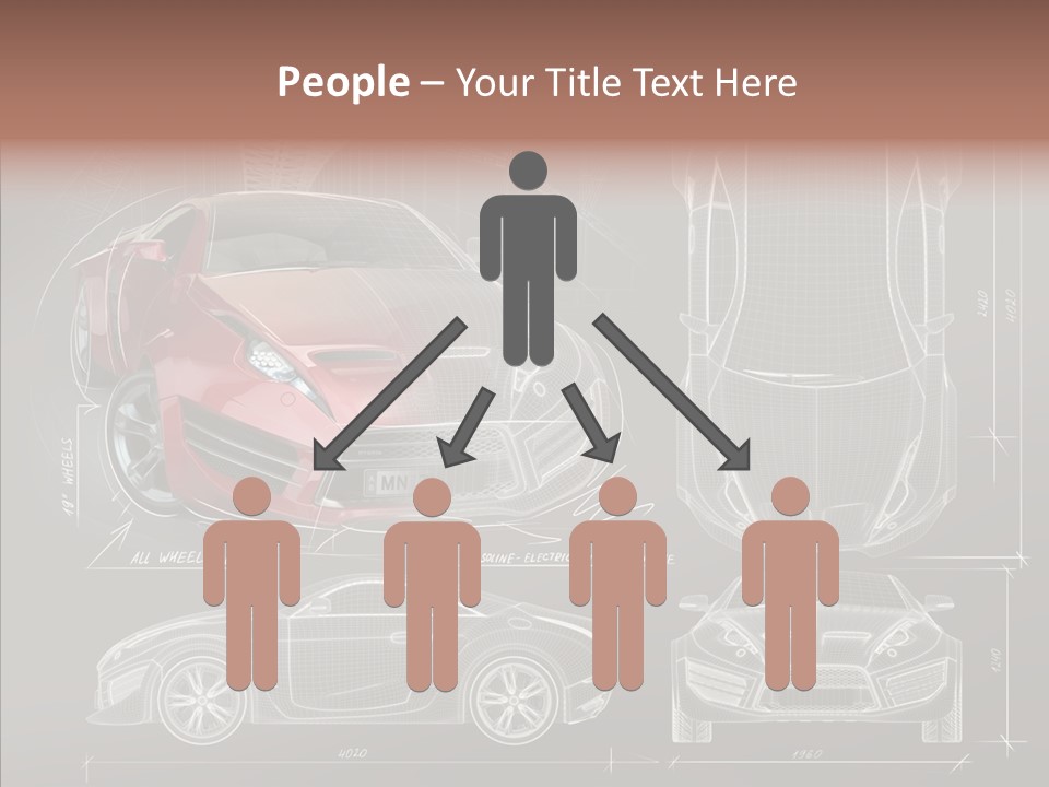 Front Transportation Concept Car PowerPoint Template
