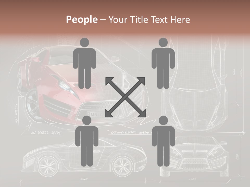 Front Transportation Concept Car PowerPoint Template