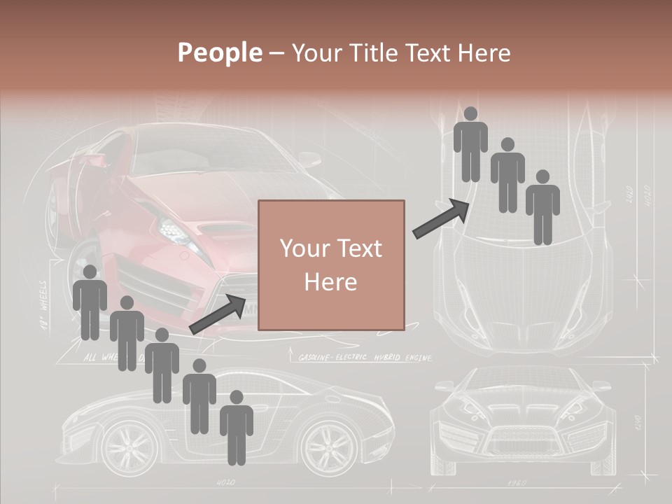Front Transportation Concept Car PowerPoint Template
