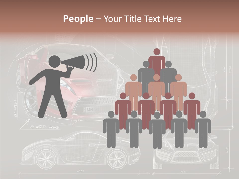 Front Transportation Concept Car PowerPoint Template