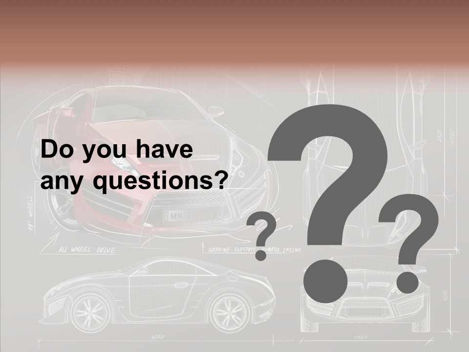 Front Transportation Concept Car PowerPoint Template