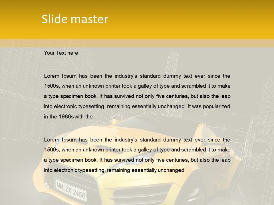 Sports Drive Wireframe PowerPoint Template